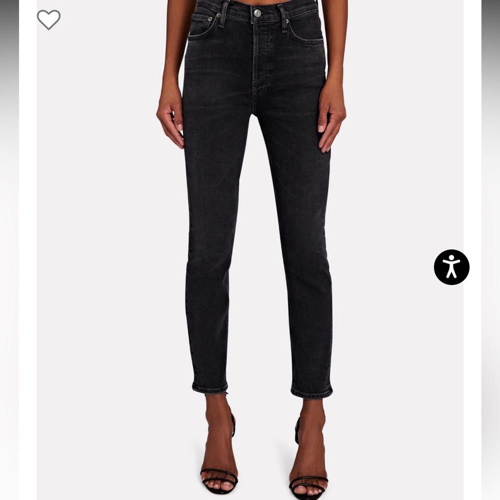 Black Agolde Nico High Rise Jeans